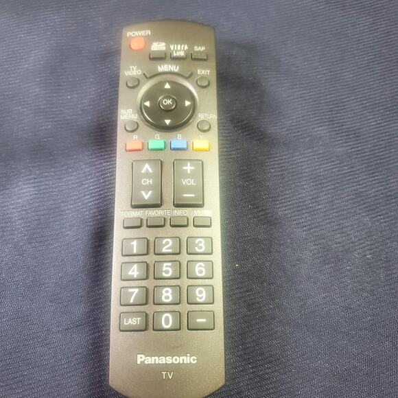 Genuine Panasonic TV Remote Control N2QAYB000221 Replacement - Picture 1 of 4